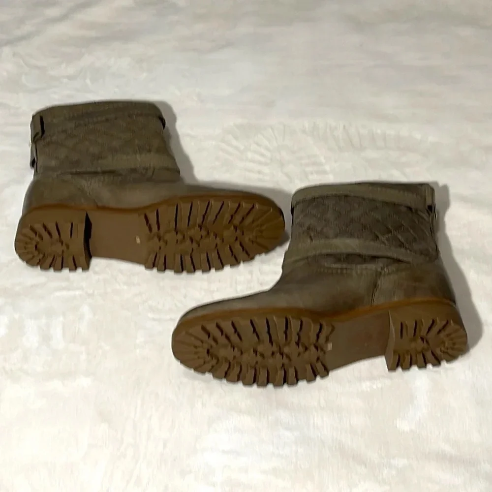 Kate Spade Samara Mousse Leather Boots Grey size 9.5M